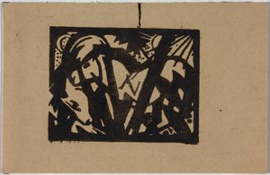 Poulain sauvage, carte postale de Sindelsdorf à Wassily Kandinsky à Munich - Franz Marc