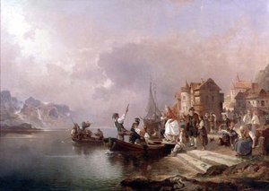 Fête de mariage norvégienne - Franz Richard Unterberger