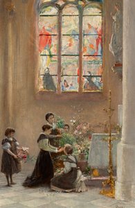 Fête de Sainte Marie dans une église à Venise