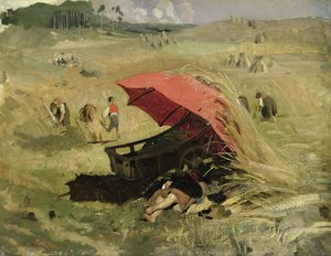 Le Parasol Rouge, c.1860 - Franz Seraph von Lenbach