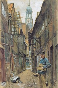 Une ruelle à Hambourg - Franz Skarbina