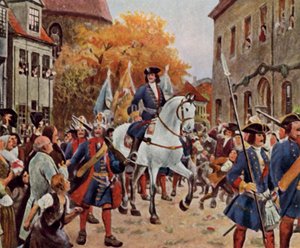 Le prince Léopold Ier entre à Dessau après la fin de la guerre de Succession d