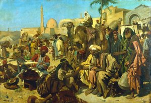 Un marché au Caire, fin 19ème siècle