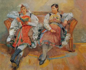 Femmes de la vallée de Gail - Franz Wiegele