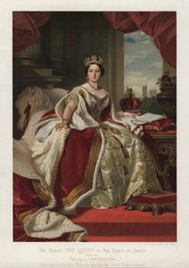 La reine Victoria dans ses robes d