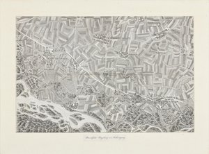 Carte en perspective du Marchfeld. Les environs de Sachsengang - Franz Xaver Schweickhardt