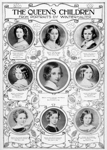 Les enfants de la reine Victoria, milieu du 19e siècle
