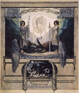 Illustration de la Divine Comédie de Dante, Purgatoire, Chant VIII: 24 - Franz von Bayros