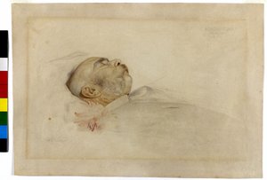 François-Joseph Ier sur son lit de mort - Franz von Matsch