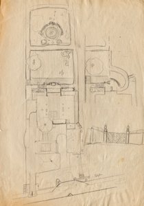 Croquis de conception pour la villa atelier de Matsch - Plan d