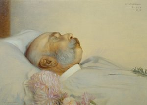 Empereur François-Joseph Ier sur son lit de mort