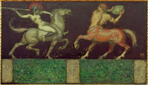 Amazone et centaure - Franz von Stuck
