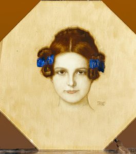 Franz von Stuck, Mary avec des rubans bleus