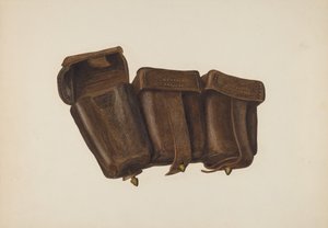 Étui à cartouches en cuir