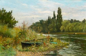 Un coin tranquille sur la Tamise, 1882 - Fred Hines
