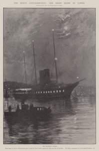 La convalescence du roi, la scène nocturne à Cowes