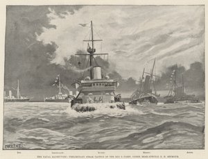Les manœuvres navales, tactiques préliminaires à vapeur de la flotte rouge B, sous le contre-amiral E H Seymour - Fred T. Jane