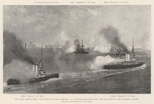 Les manœuvres navales, la bataille des Casquets, X cuirassés levant le blocus des îles Anglo-Normandes - Fred T. Jane