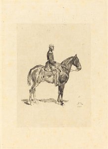 Cavalier - Frederic Auguste La Guillermie after Jean Louis Ernest Meissonier