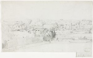Vue de la Villa Borghese et de son orangerie depuis la Villa Médicis - Frederic Bourgeois de Mercey