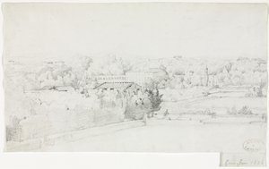Vue de la Villa Borghese et de son orangerie depuis la Villa Médicis, 1826 - Frederic Bourgeois de Mercey