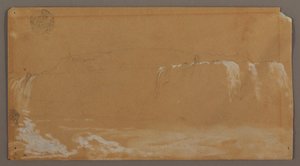 Chutes américaines, Goat Island et partie des chutes du Fer à Cheval, vues depuis la rive canadienne de la rivière Niagara