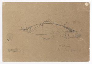 Pont de bambou à Buga, Colombie et Fille portant une jarre, Cartago, Colombie - Frederic Edwin Church