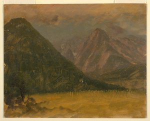 Dessin, Paysage alpin, Bavière ou Suisse, 1868 - Frederic Edwin Church