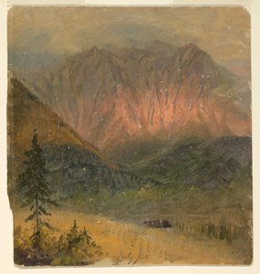 Dessin, étude alpine d