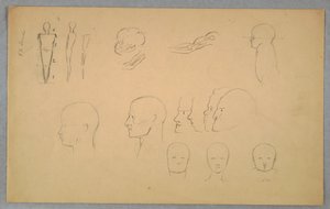 Dessin, études anatomiques, 1865-70 - Frederic Edwin Church