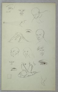 Dessin, études anatomiques, 1865-70 - Frederic Edwin Church