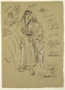 Dessin, Homme arabe, probablement février 1868 - Frederic Edwin Church