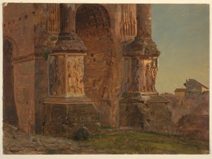 Dessin, Arc de Septime Sévère, Rome, février 1869 - Frederic Edwin Church