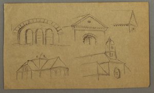 Dessin, études architecturales, Autriche ( ), 1868