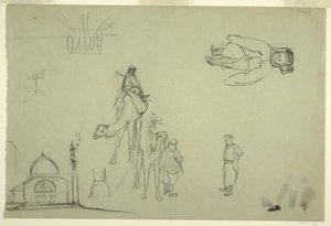 Dessin, architecture et figure, 1868 - Frederic Edwin Church