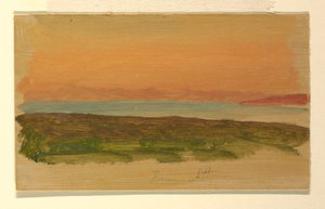 Dessin, Athènes, vue de la mer, avril 1869 - Frederic Edwin Church