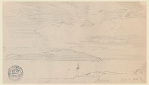 Dessin, Aurora, île Mount Desert, septembre 1860 - Frederic Edwin Church