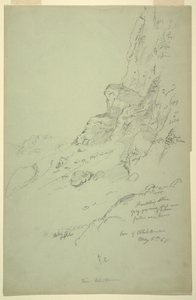 Dessin, base de la colline à l
