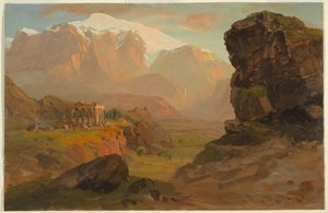 Dessin, Bashan Fantasy, avril 1869 - Frederic Edwin Church