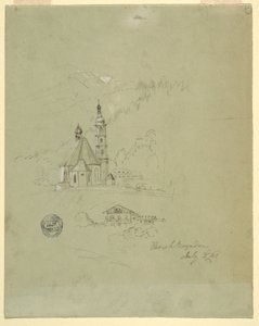 Dessin, Berchtesgaden, Bavière, 3 juillet 1868 - Frederic Edwin Church