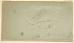 Dessin, Berchtesgaden, Bavière, juin-août 1868 - Frederic Edwin Church