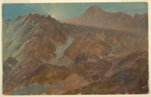 Dessin, Alpes bernoises, Suisse, août 1868 - Frederic Edwin Church