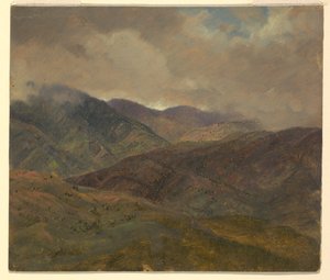 Dessin, Collines bleues et nuages gris, Jamaïque, mai-août 1865 - Frederic Edwin Church