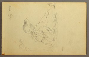 Dessin, garçon tirant un voilier, 1844 - Frederic Edwin Church
