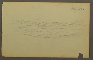 Dessin, Grand paysage vallonné avec des nuages, 1844 - Frederic Edwin Church