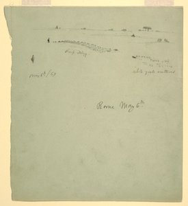 Dessin, Campagna, Rome, Italie, 6 mai 1869 - Frederic Edwin Church