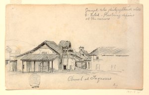 Dessin, église de Tuquerres, Colombie, août 1853