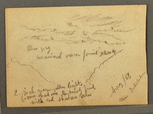 Dessin, Jungfrau couverte de nuages, Interlaken, Suisse, août 1868 - Frederic Edwin Church
