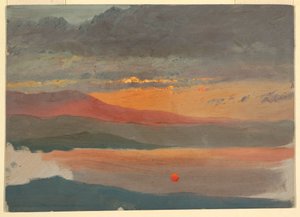 Dessin, Études de nuages au coucher du soleil, 1860-70 - Frederic Edwin Church