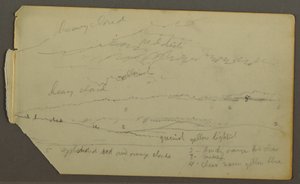 Dessin, Étude de nuages sur des collines, peut-être 1857-58 - Frederic Edwin Church